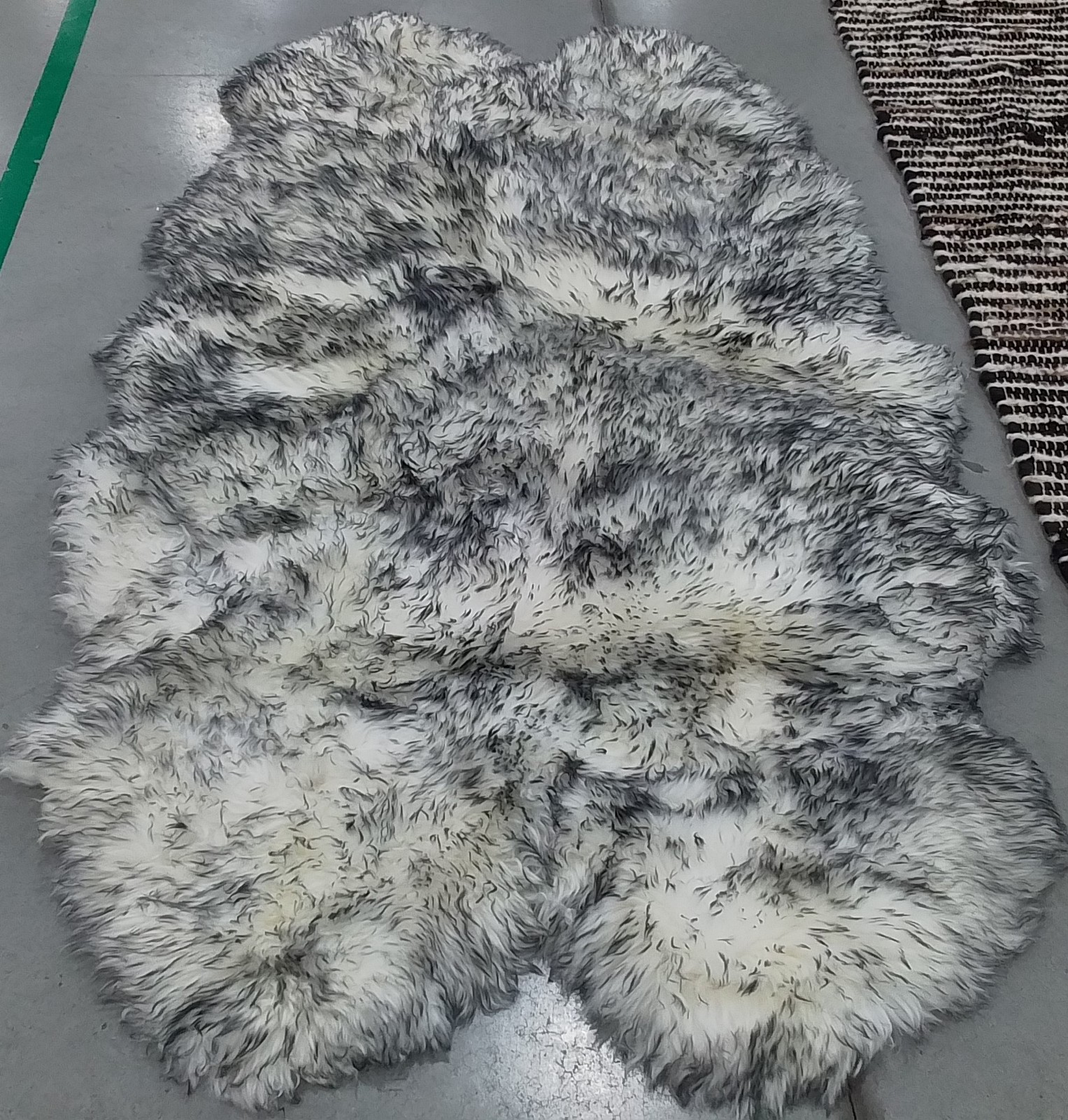 IVORY / SMOKE GREY 3′-7″ x 6′-0″ Flaw in Rug, Reduced Price 1172807592 SHS121E-4