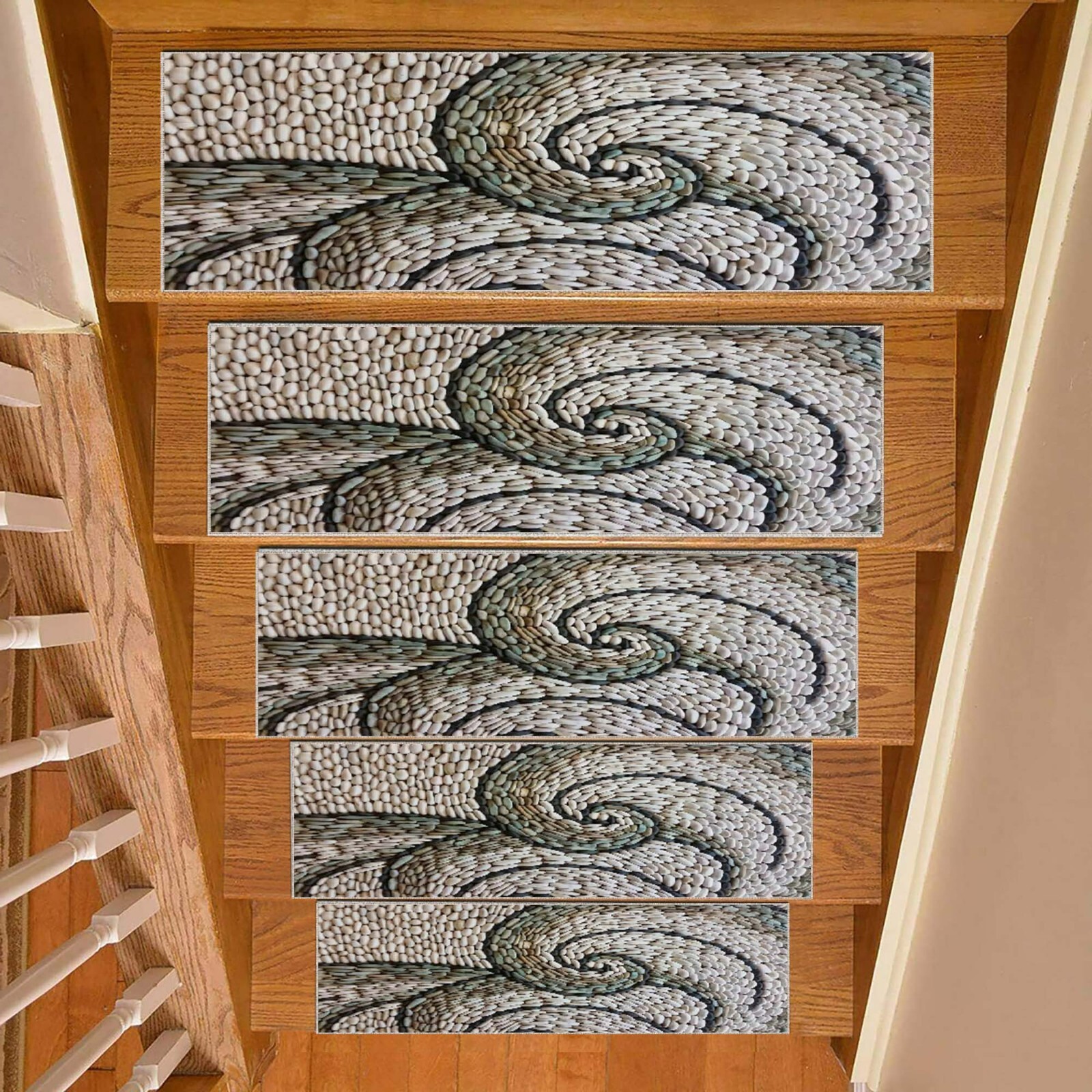 Stone Pattern Stair Rug, Stair Tread Rug, Stair Rug, Stair Treads Carpet,NonSlip