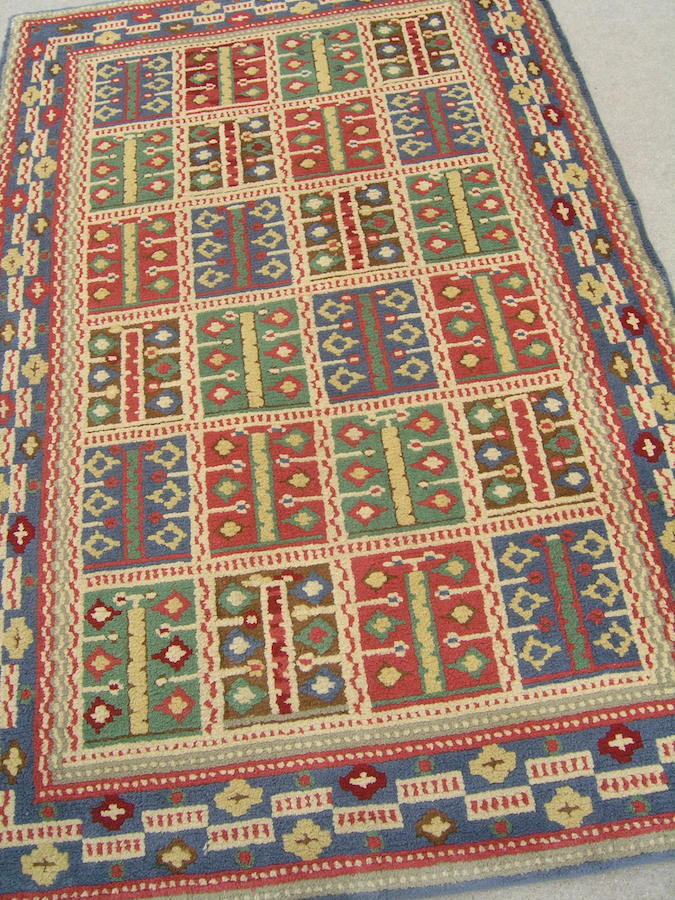 Antique Irish Donegal or Spanish / French Savonnerie Oriental Rug Carpet 4×6 ft