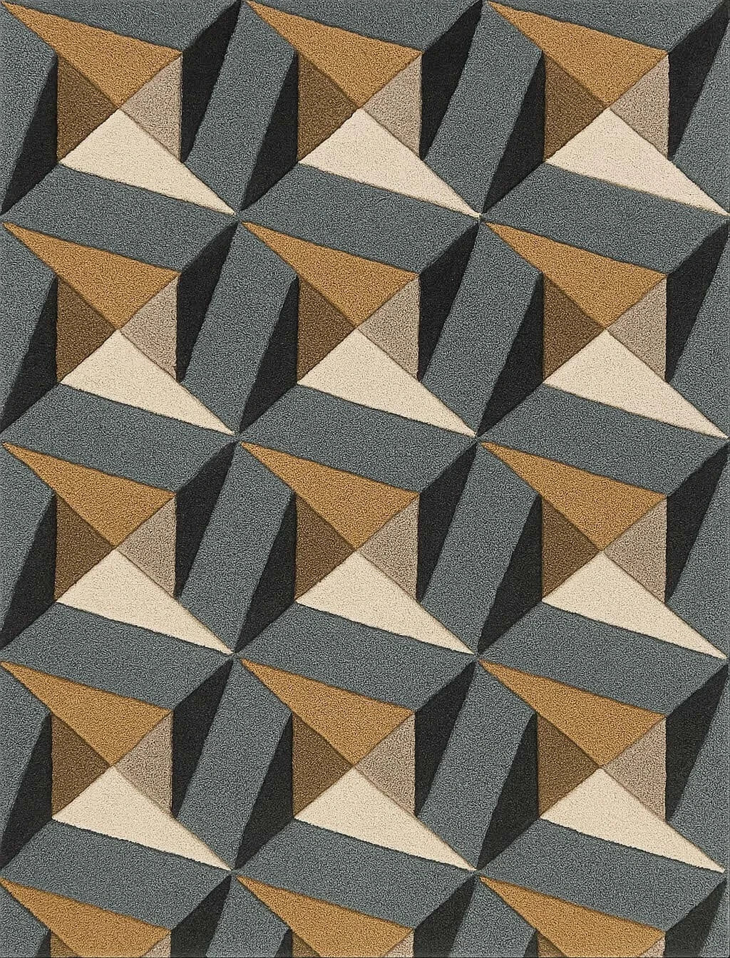Handmade Wool Rug Geometric Modern Design Hand Tufted Living Room Bedroom Hall