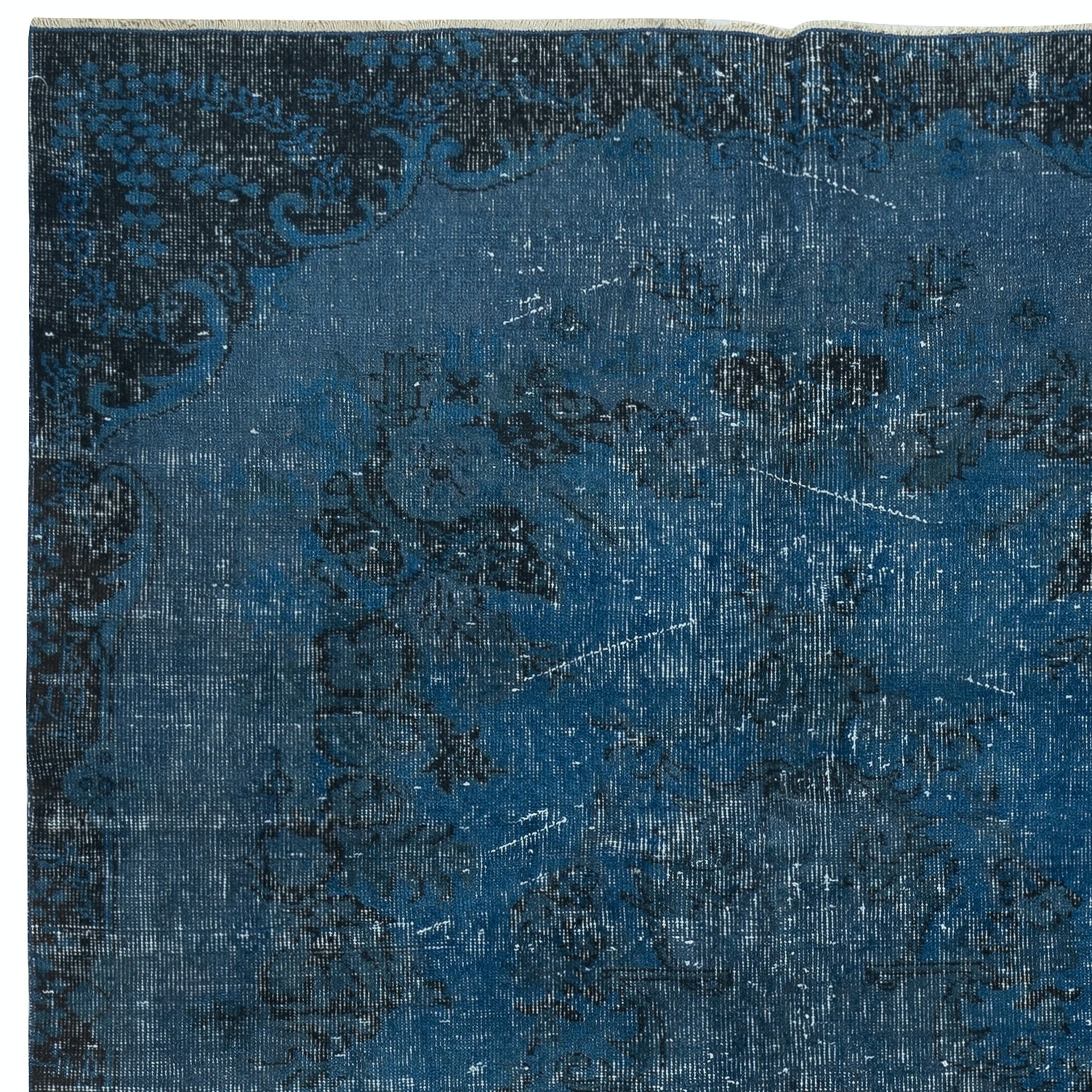 5.2×8.7 Ft Blue Area Rug for Contemporary Interiors, Handmade in Turkey