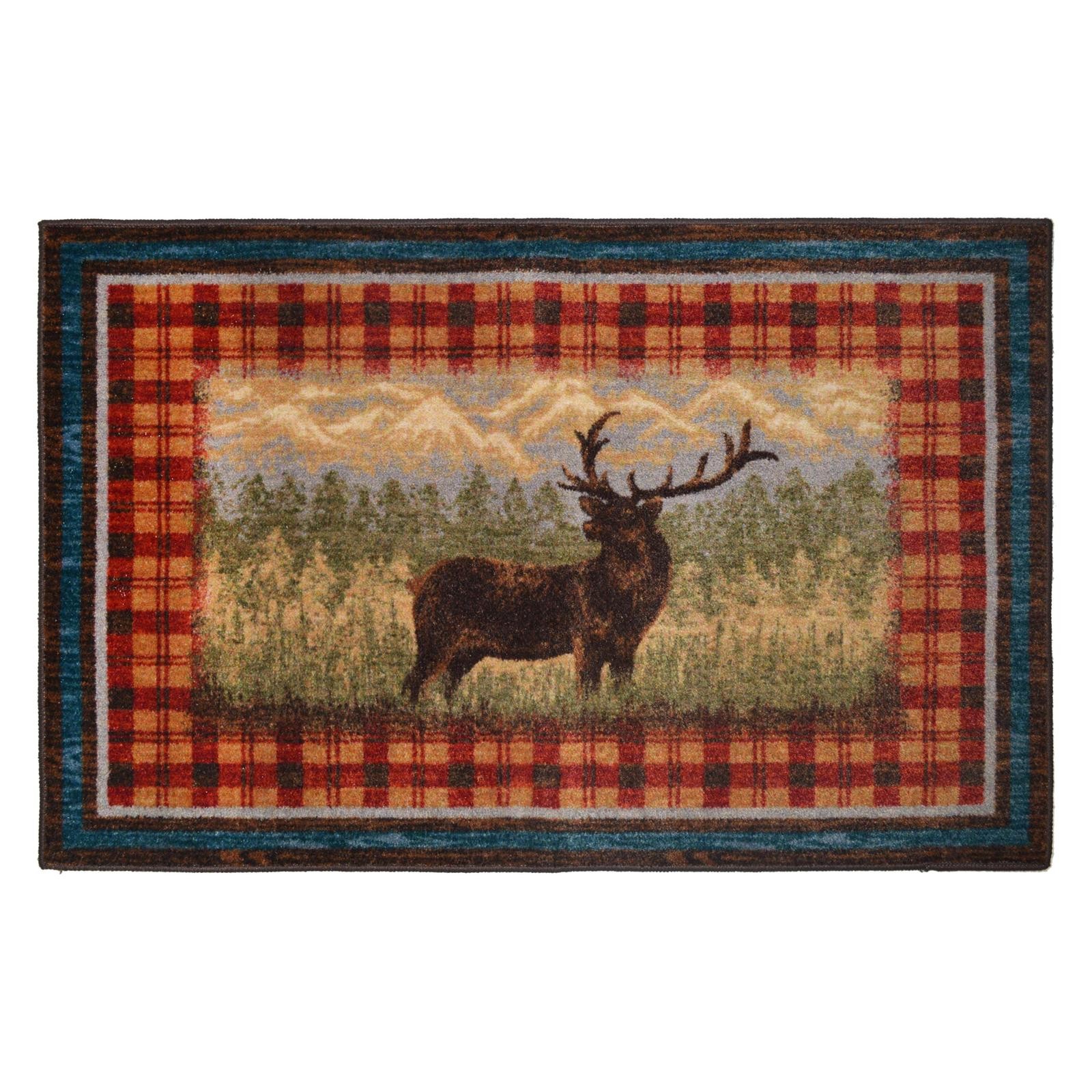 Cozy Cabin Teton 30″x46″ Washable; Slip-Resistant Back