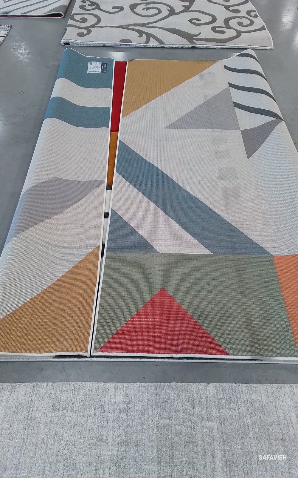 IVORY / PBLUE 8′-0″ x 10′-0″ Back Stain Rug, Reduced Price 1172787493 HLW709B-8