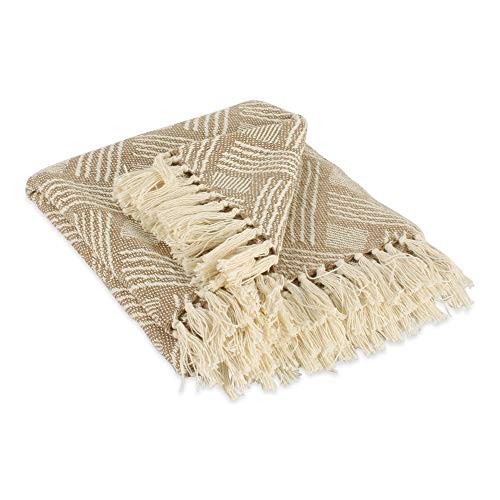 Transitional, Basketweave Woven Throw, 50×60 50 x 60 in Stone