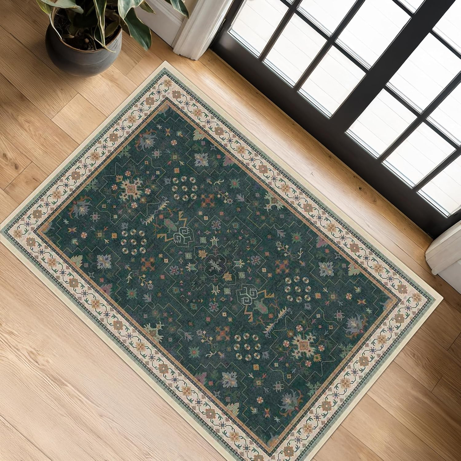 Dark Green 2X3 Door Mat Indoor Entrance Rug – Small Throw Area Rugs