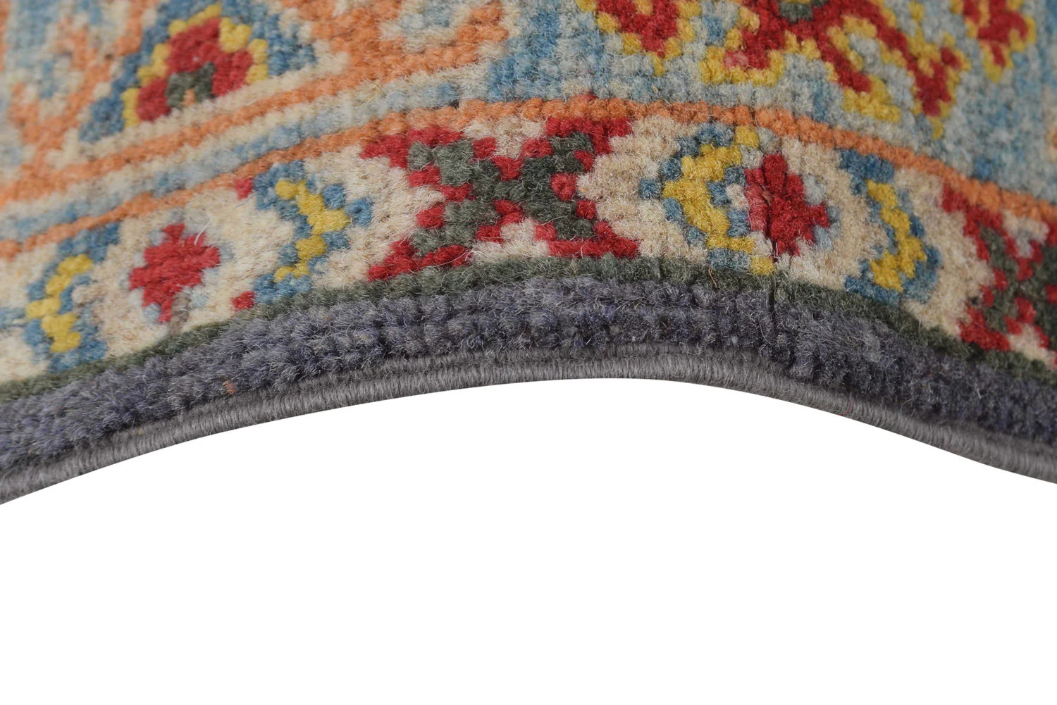 2.1 x 5.10 Handmade Kazak Narrow Runner Rug Fine Wool #S1143