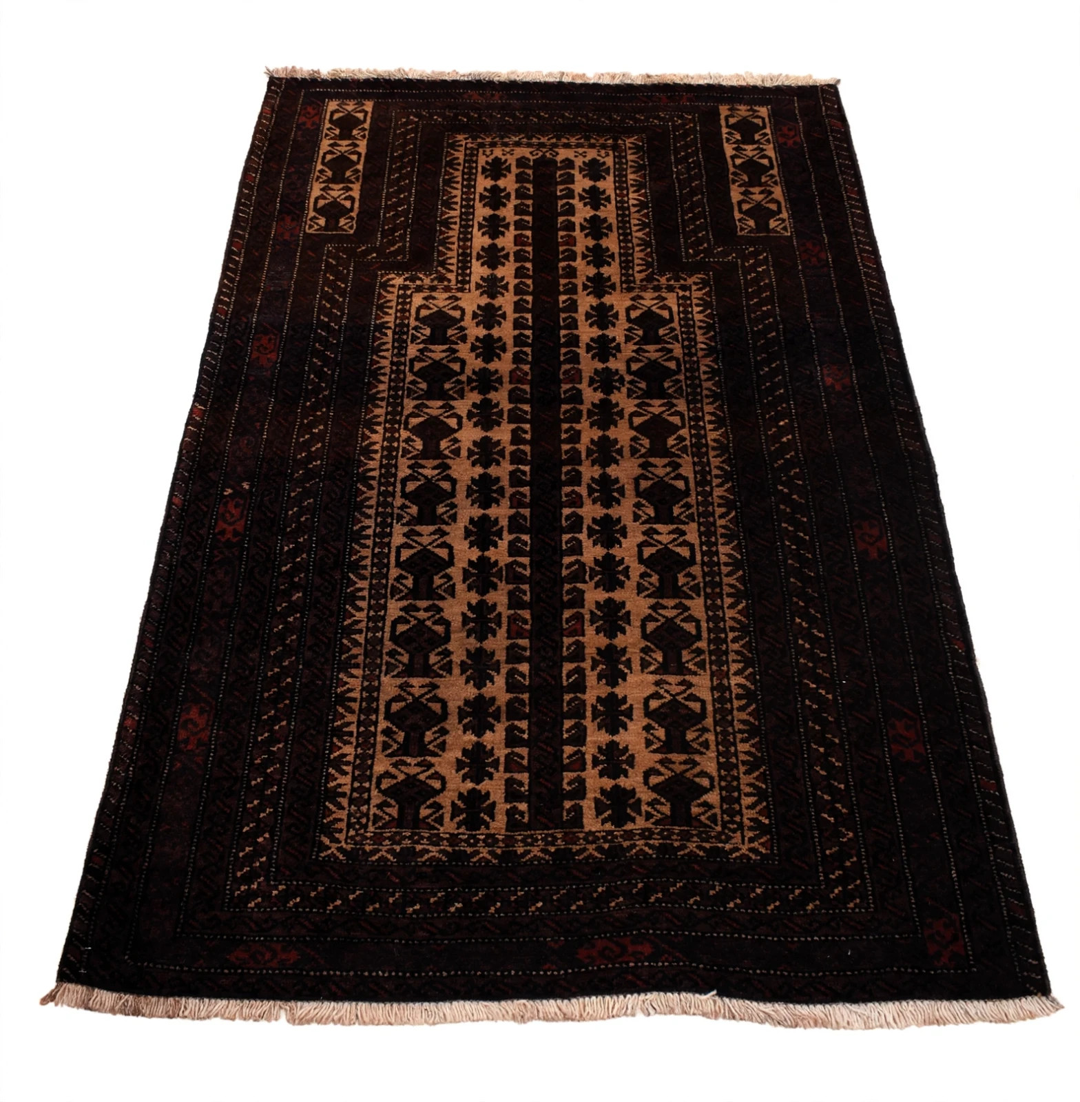 Vintage Traditional Hand Knotted Traditional Rug 4’5″ x 2’10” ft Wool Area Rug