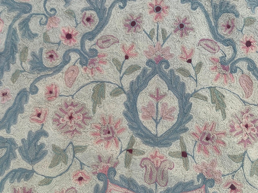 Vintage French Style Medallion Design Aubusson Needlepoint Rug 3×5 ft Free Ship