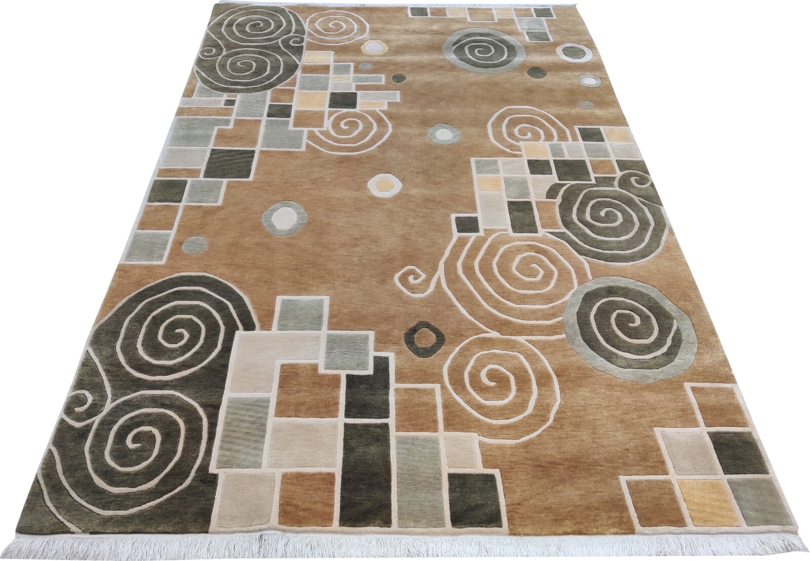 Authentic 6’7″ x 9’10” Hand Knotted Area Rug for Kids Teen 100% Wool 200×300 cm