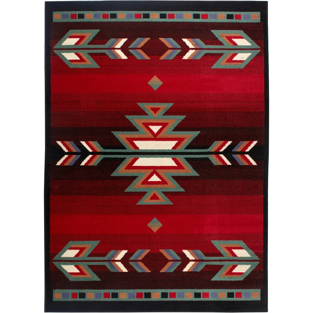 Geometric Southwest Area Rug 5×7 Country Lodge Cabin Ranch Living Dining Room