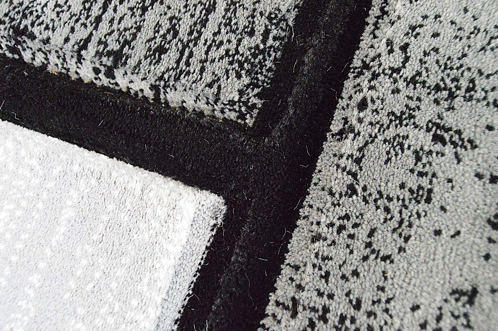 Premium Carved Modern Contemporary Abstract Rug 3995 Gray Grey 5’3”x7’6”