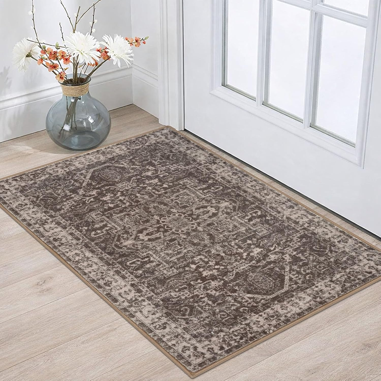 KOZYFLY Small Area Rug 2×3 Ft Rugs for Entryway Washable Boho Entry Rug Non Slip