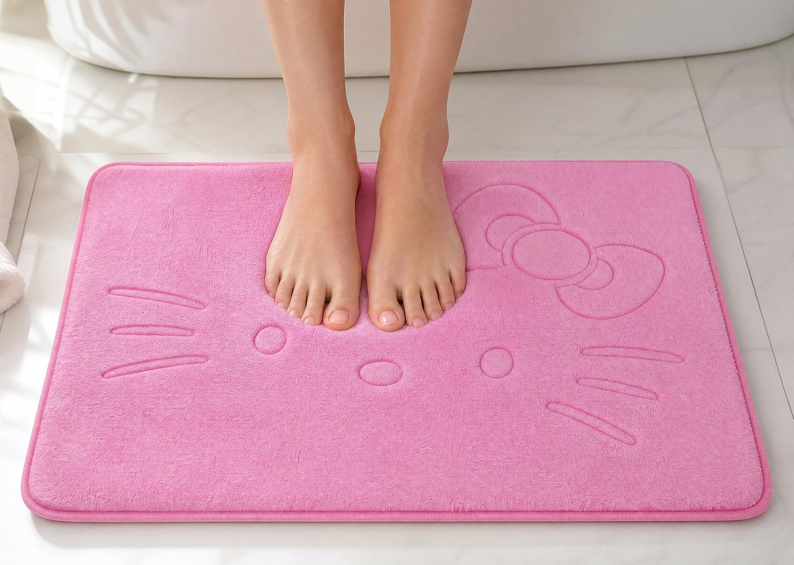 Cute Cartoon Pink Area Rugs for Bedroom 1’4″ x 1’11” (Rectangular),
