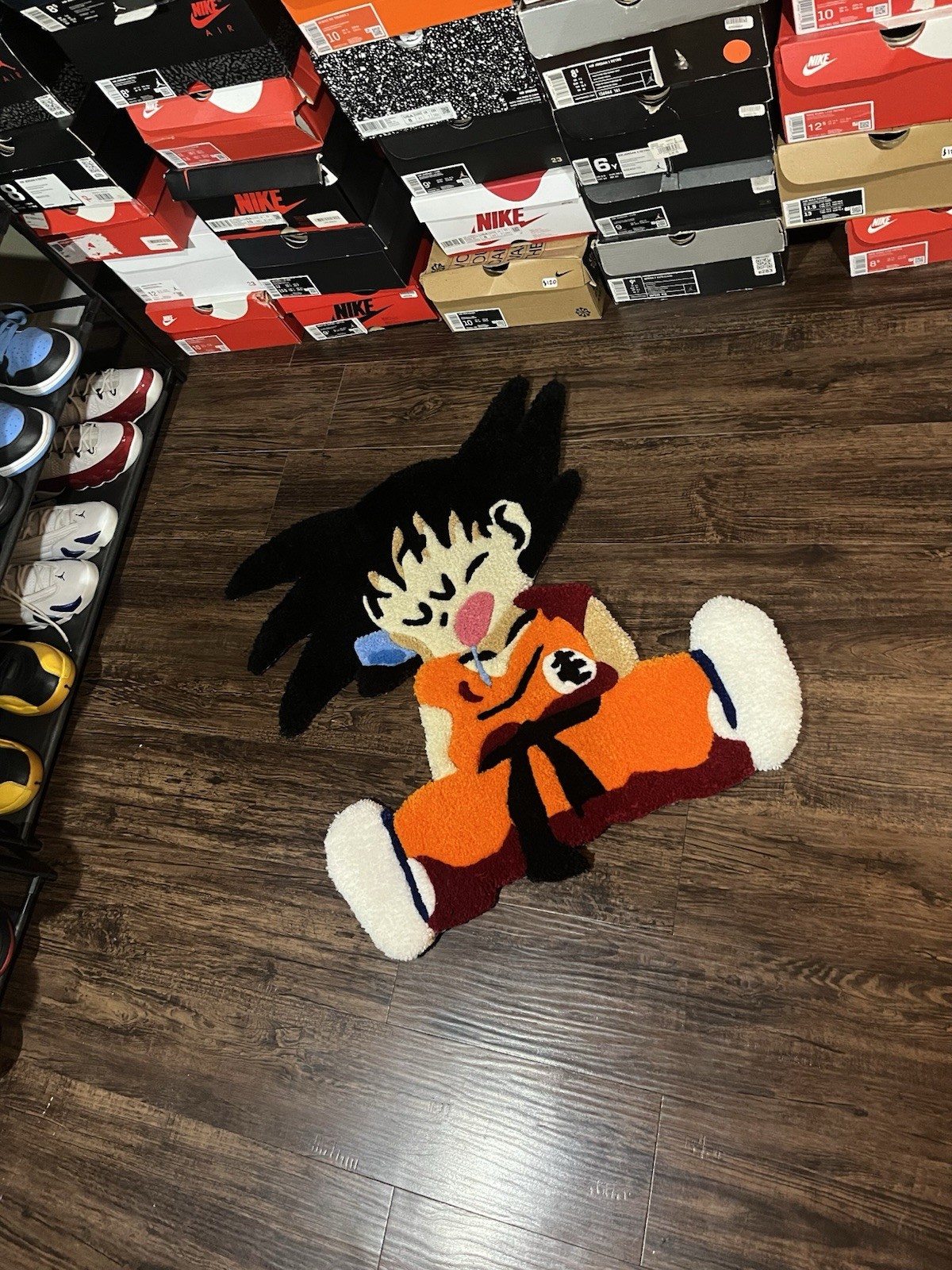 Kid Goku Rug- Custom Tufted Rug Handmade Carpet Home Decor(size 2ft x 1ft 9in)