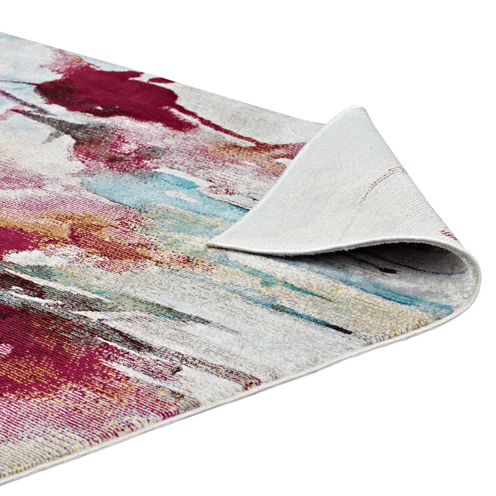 Modway Contemporary Modern Floral Abstract 4×6 Area Rug in Multicolored