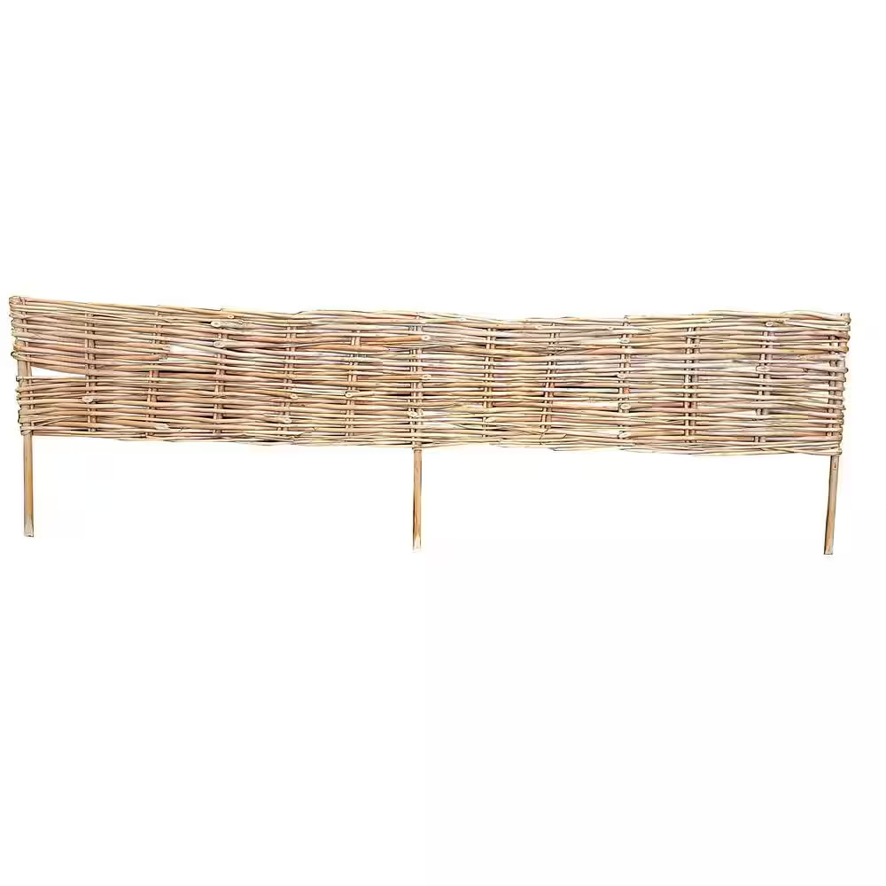 48 In. X 14 In. X 1 In. Carbonized Tan Woven Willow Edging