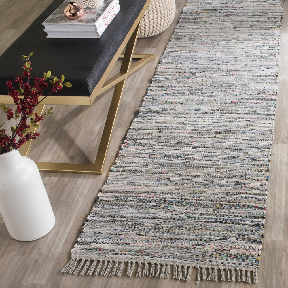 Rag Robynne Striped Cotton Runner Rug Textile Art Area Rug Runner 2’3″ X 6′