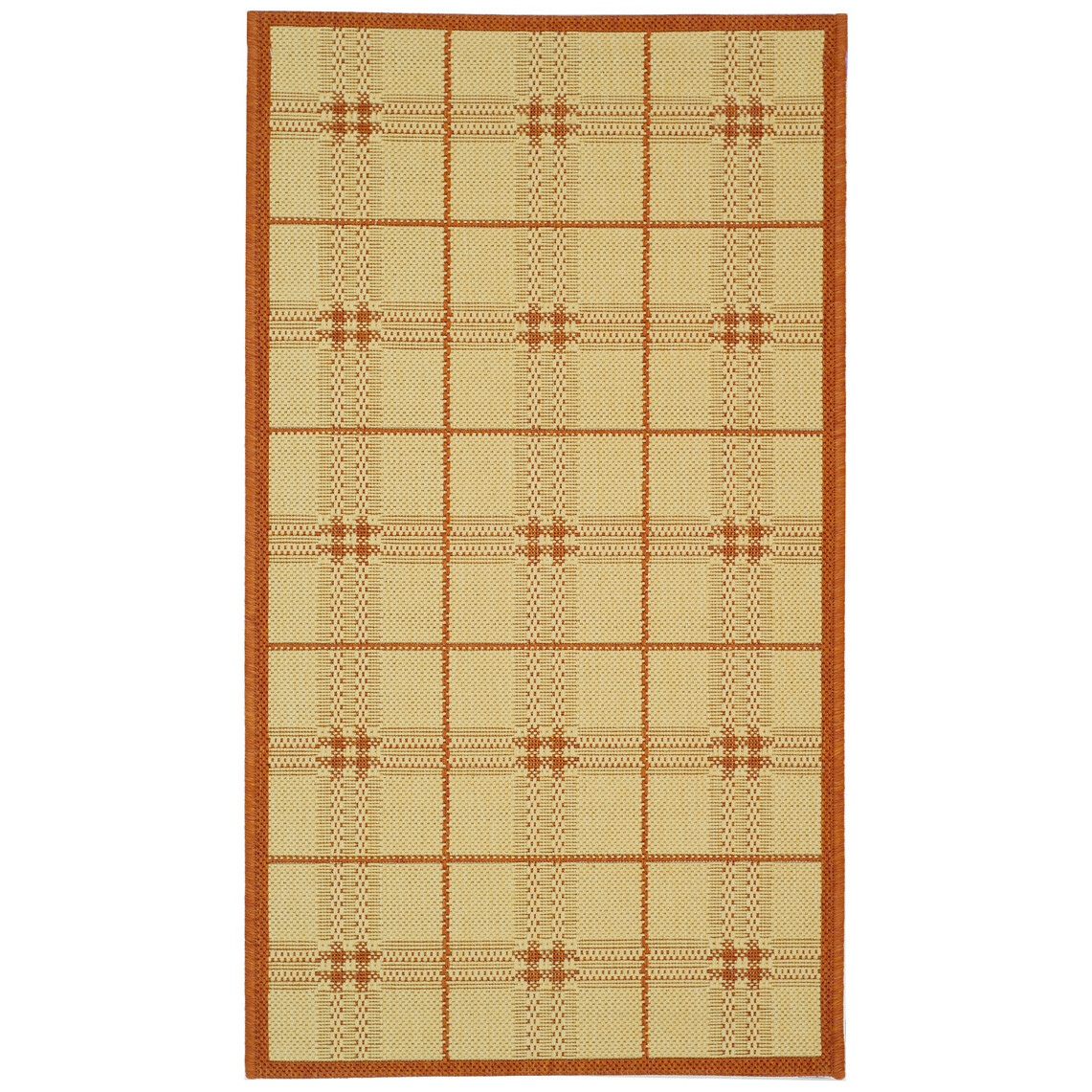 SAFAVIEH Outdoor CY1587-3201 Courtyard Natural / Terra Rug