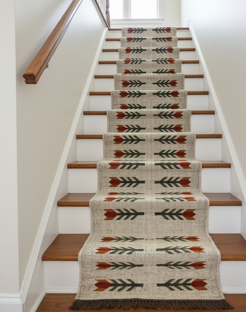 kilim Stair runner hallway runner geometric rug Natural Handwoven WOOL Jute RUG