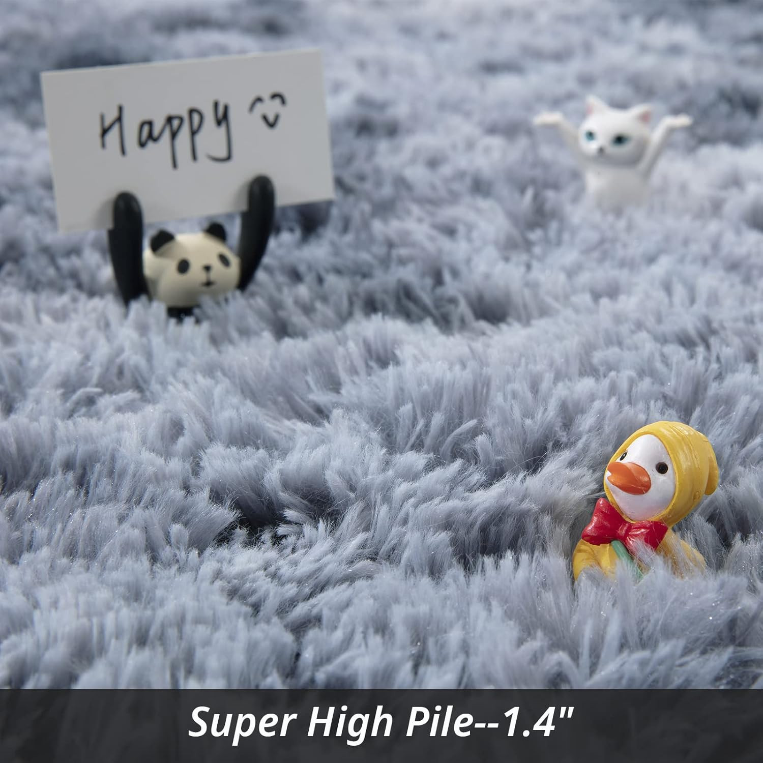 HOMBYS Shaggy Area Rug 10X14 Feet, Ultra Fuzzy Large Plush Faux Fur Carpet for L