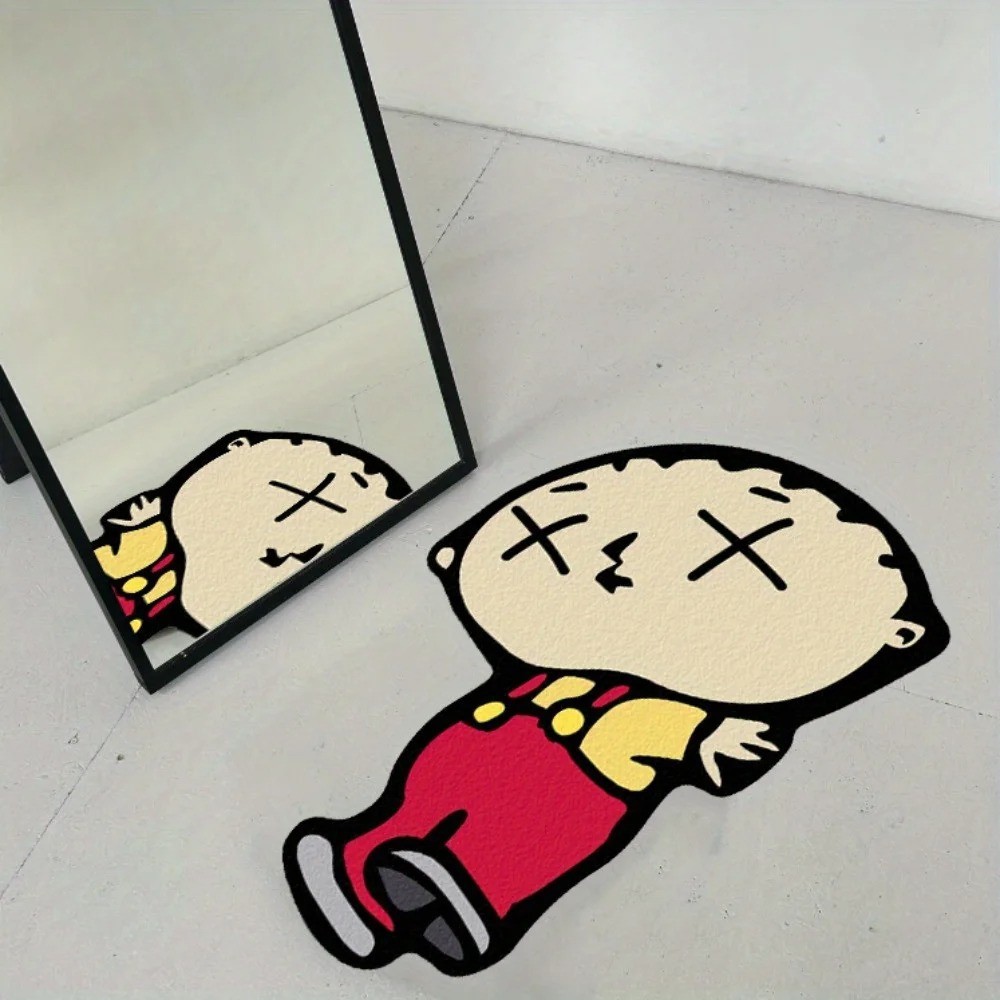 VIKAMA Funny Cartoon Character Rug Soft Carpet for Bedroom Living Room Decor