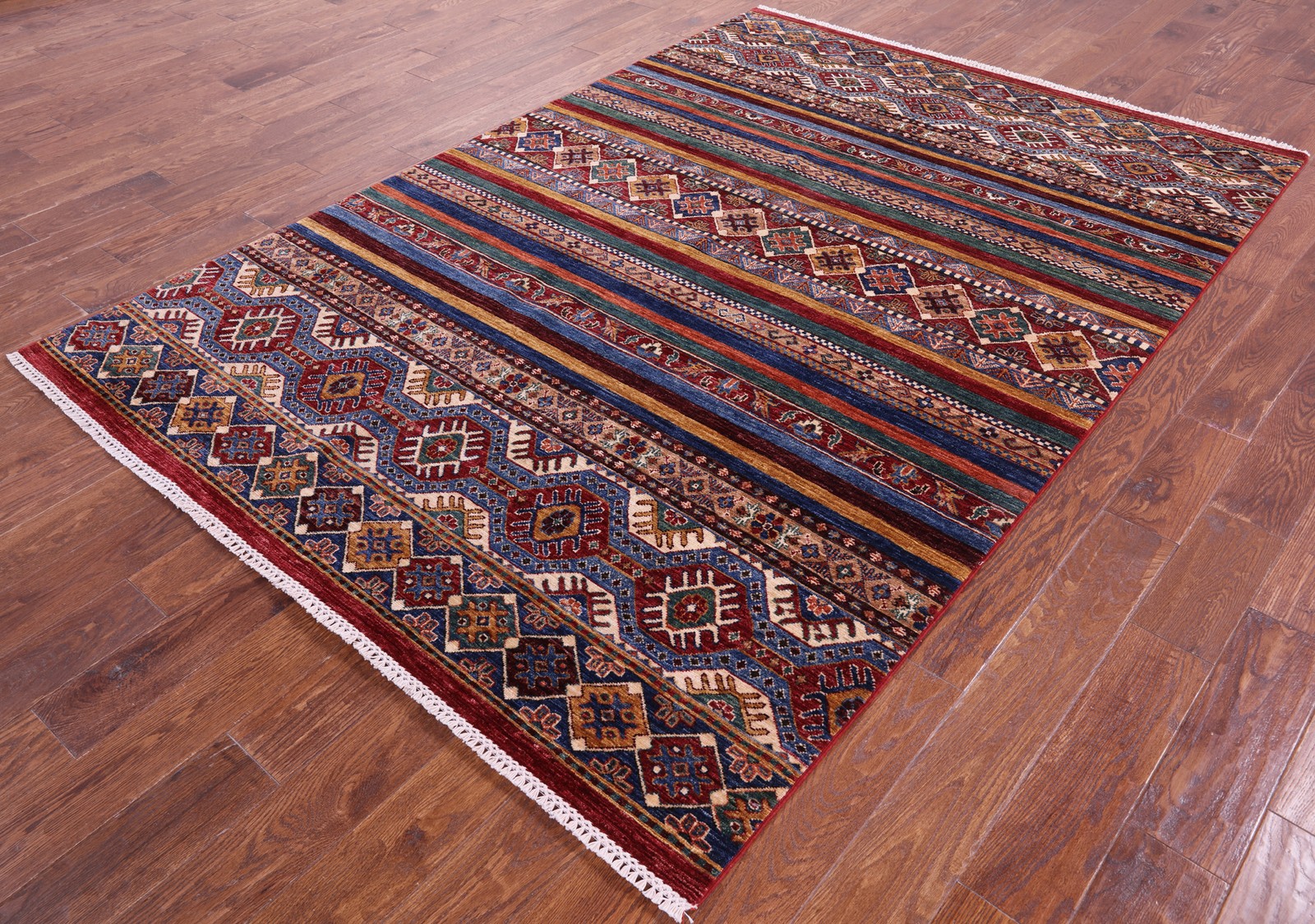 Khorjin Super Kazak Hand Knotted Rug 5′ 10″ X 8′ 4″ – Q18719