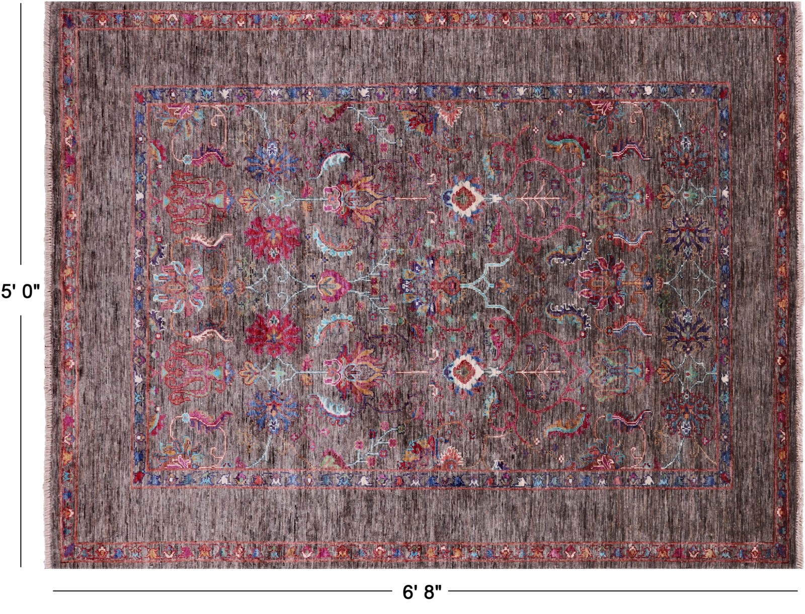 5′ 0″ X 6′ 8″ Hand Knotted Traditional Wool Rug – Q14106