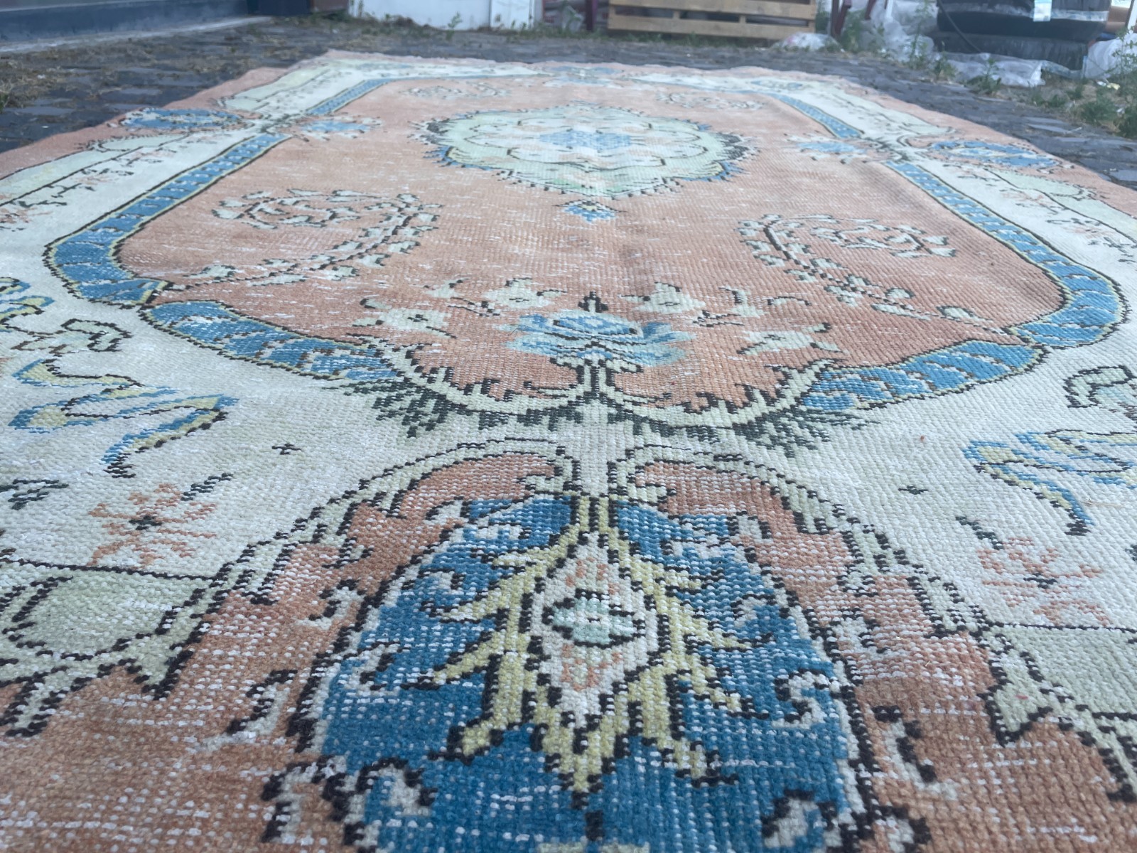 Turkish Vintage Rug, Handmade Wool Rug, Bohemian Large Rug, Home 5,7 x 10, ft