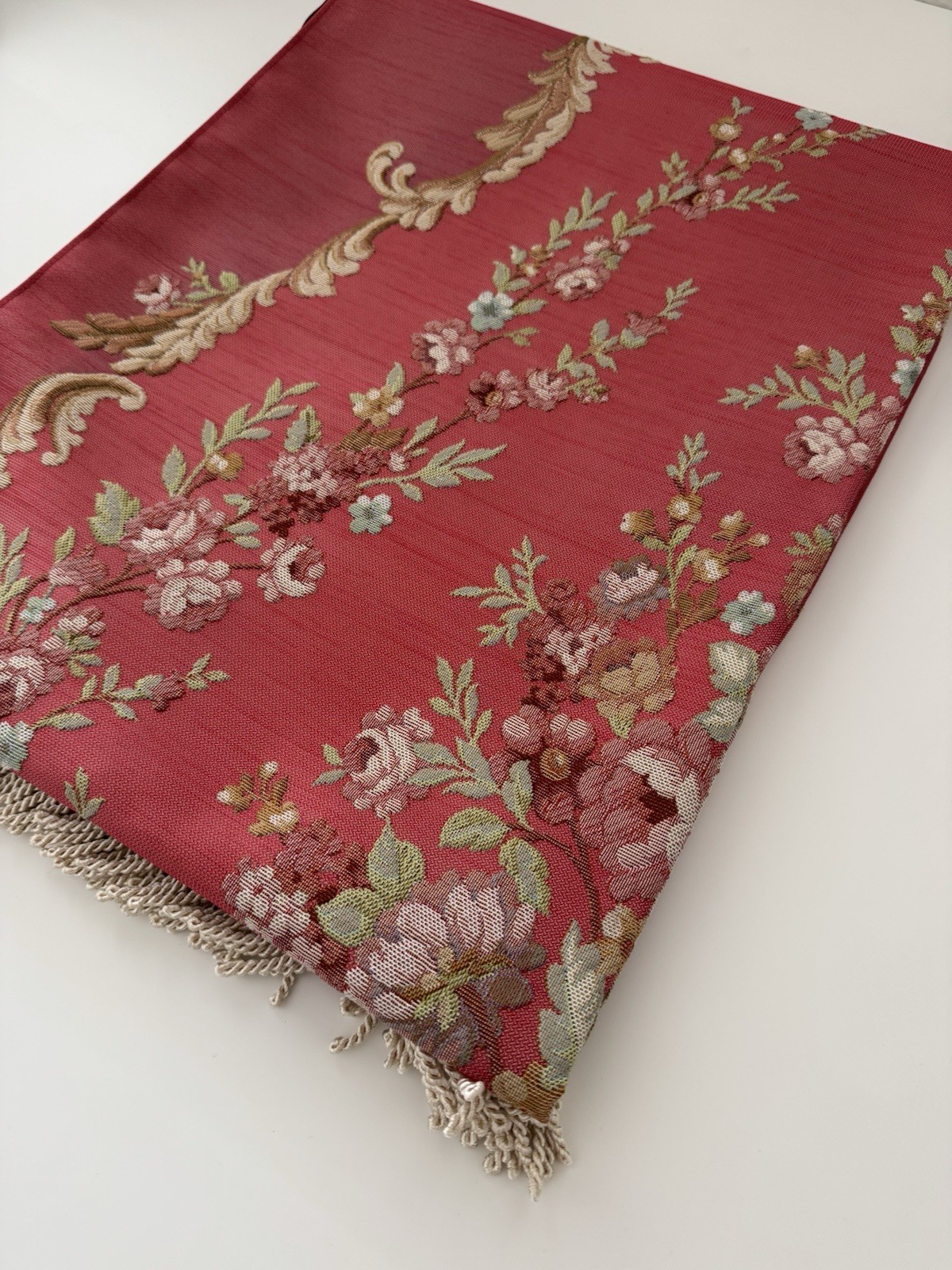 Decorative Red Rose Turkish Rug 48×26 Lightweight Seccade Gift Mat Sajjadah
