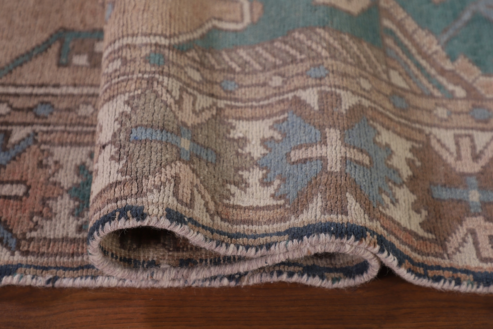 Vintage Geometric Bakhtiari Rug Hand-knotted Wool 5×10 ft. Tribal Carpet