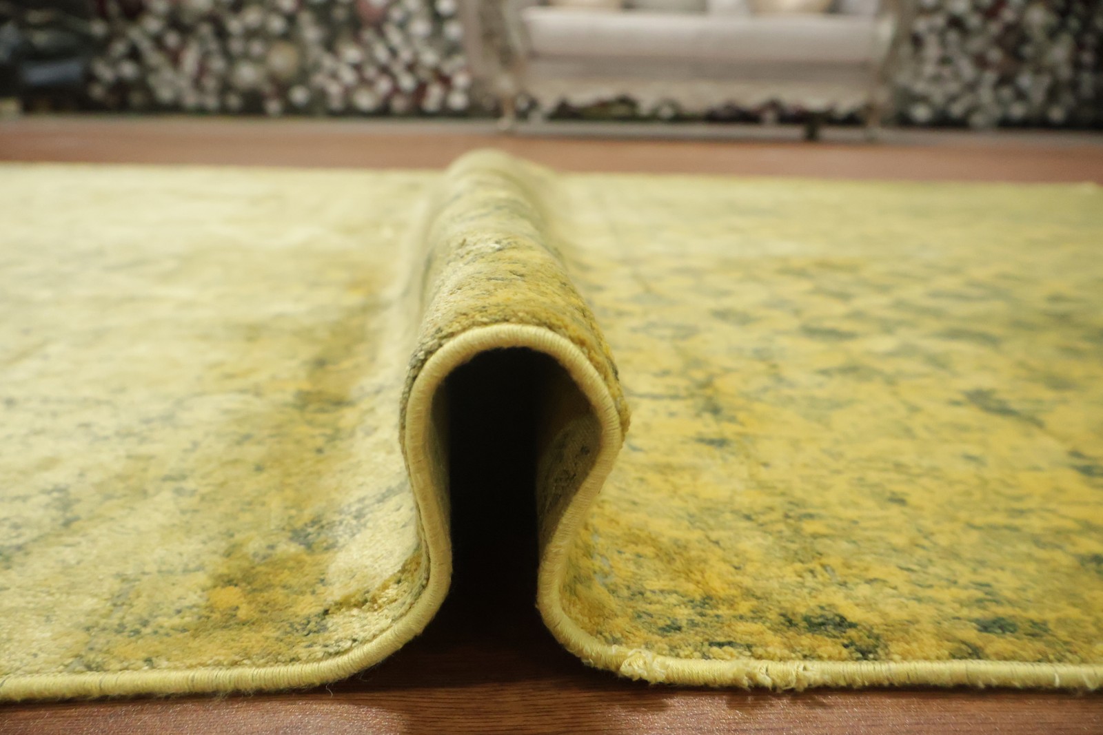 Timeless Distressed Look Yellow Rug 5×8 Ft Contemporary Modern Turkish Carpet