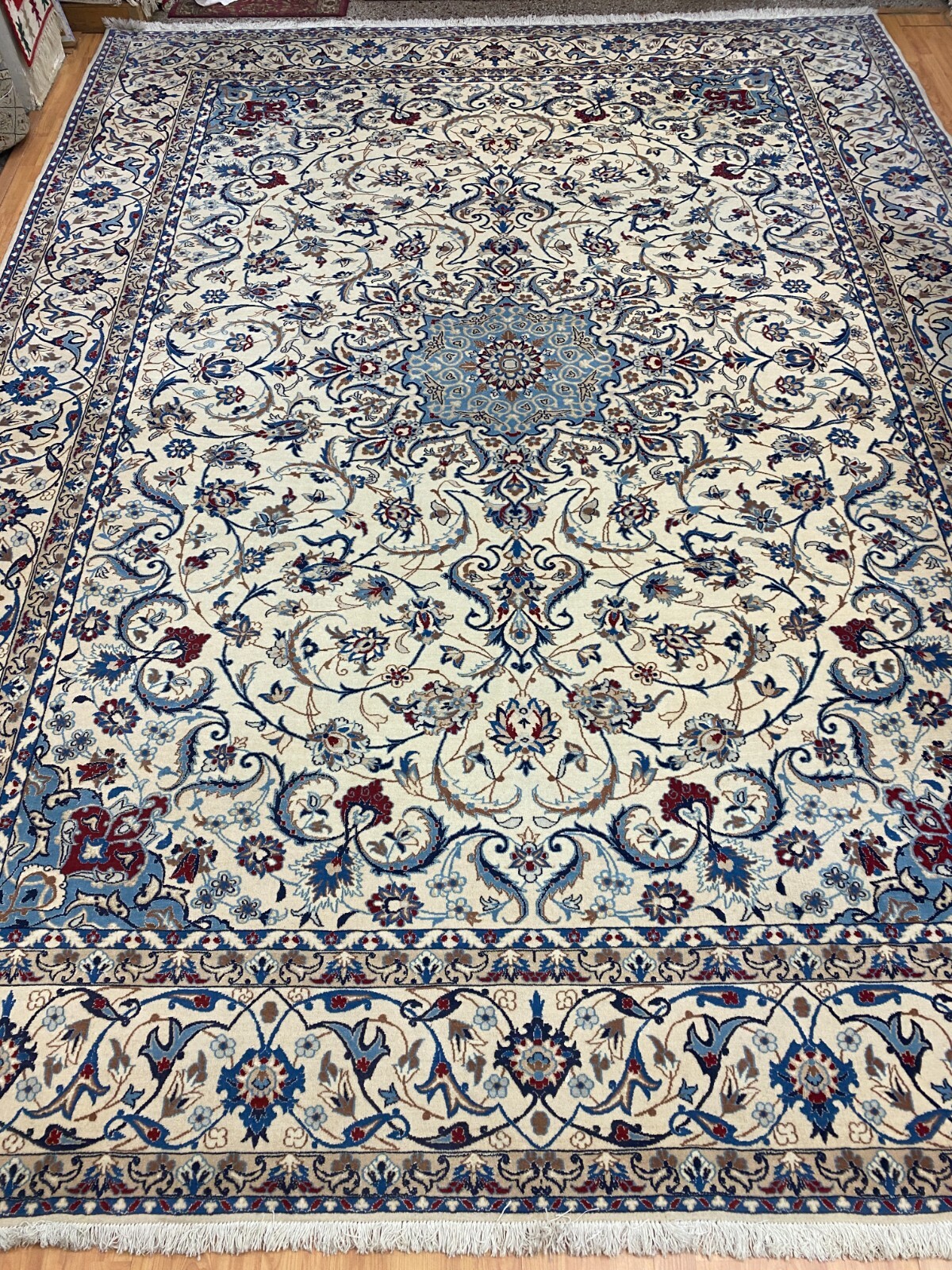 9’4″ x 12’4″ New Turkish Oriental Rug – Wool and Silk – Hand Made