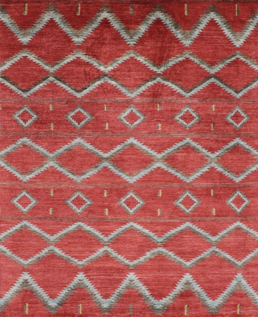 South West Styl Oriental Area Rug Peshawar Geometric 6 X 9 Navaho Fine A+