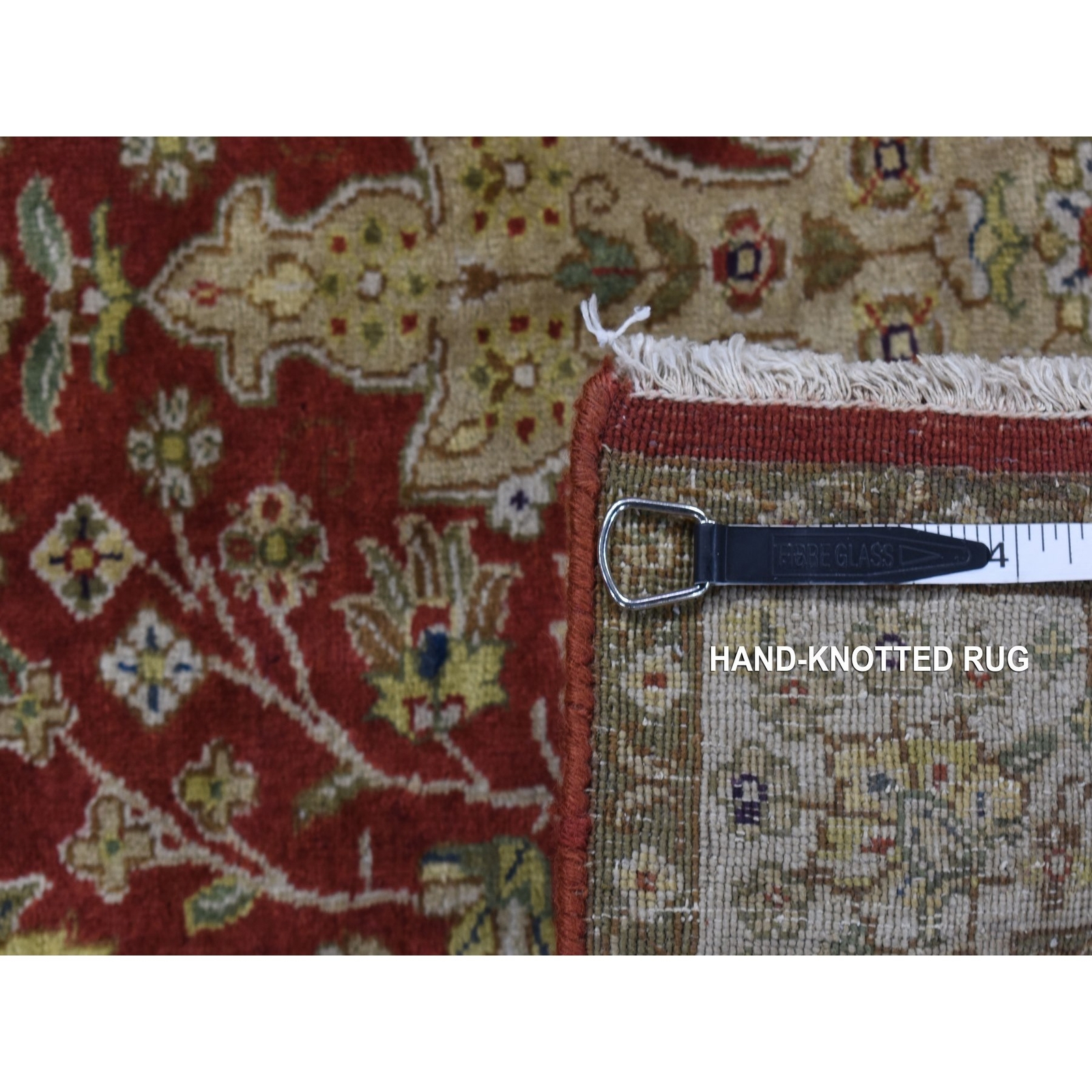 2’4″x11’5″ Barn Red Kishoon Revival Wool Hand Knotted 300 KPSI Runner Rug R87305