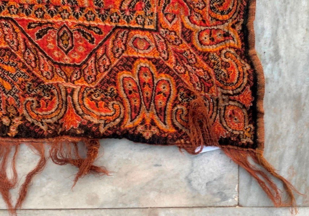 Vintage Paisley Shawl, 100 % Pure Woolen Scarf, Woolen shawl,Women Shawl 4×5 ft