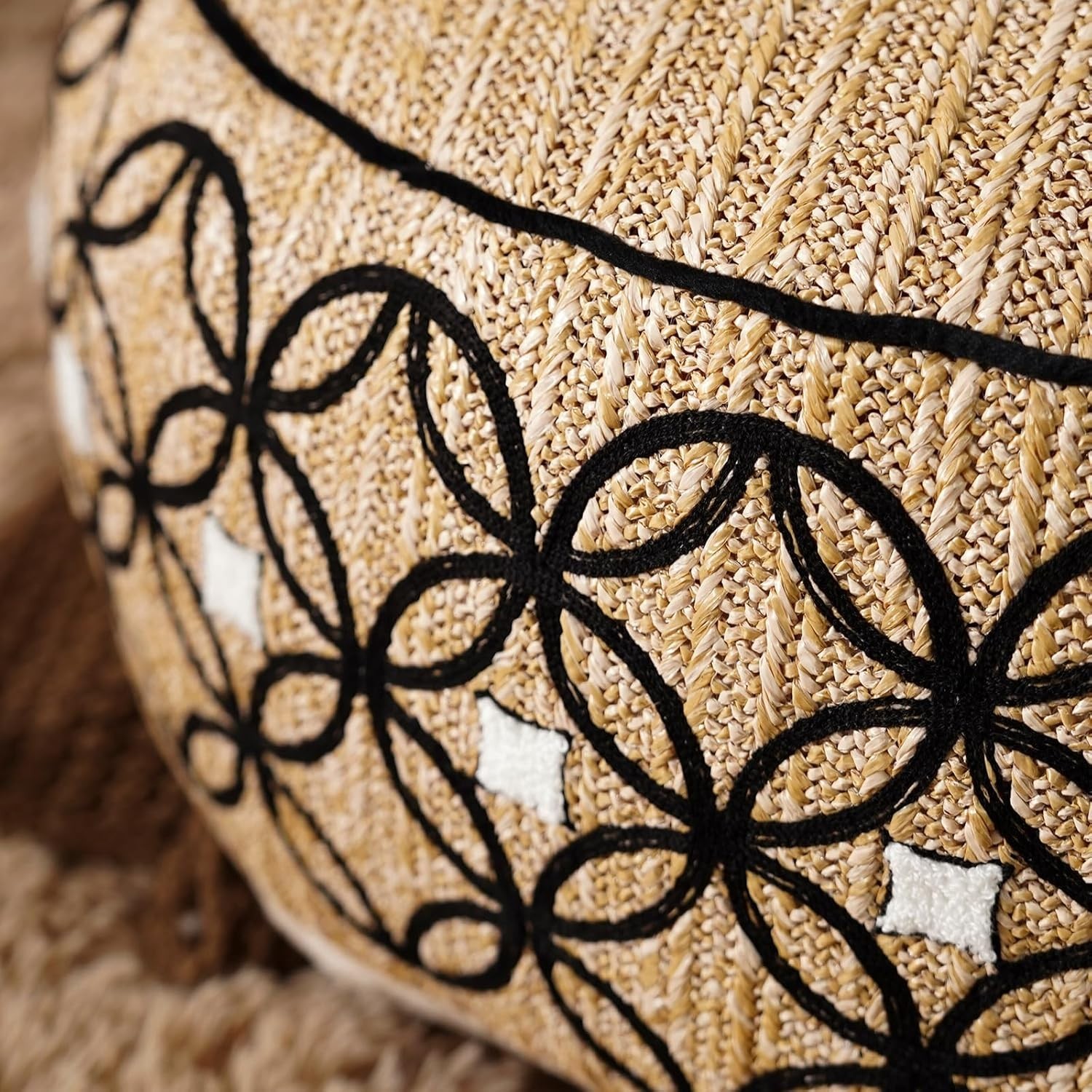 Pouf Cover Ottoman Unstuffed Pouf Seat Footrest Decorative Storage Bean Bag
