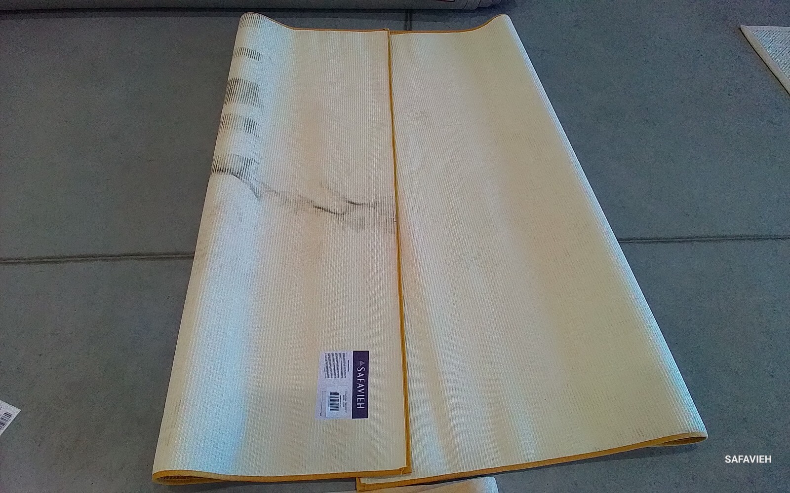 BEIGE / IVORY 6′-0″ x 9′-0″ Back Stain Rug, Reduced Price 1172763150 MSR9501C-6
