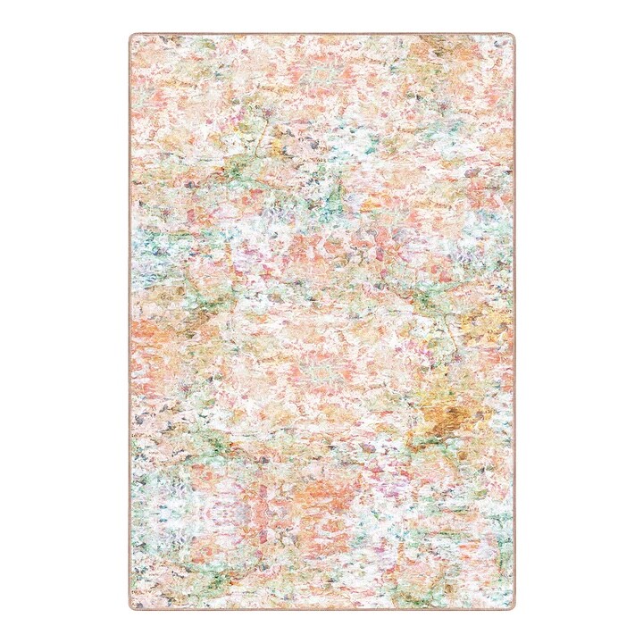 Airgugu Earth Garden Rose Blush rug 2×3 NEW Abstract Floral Pink green