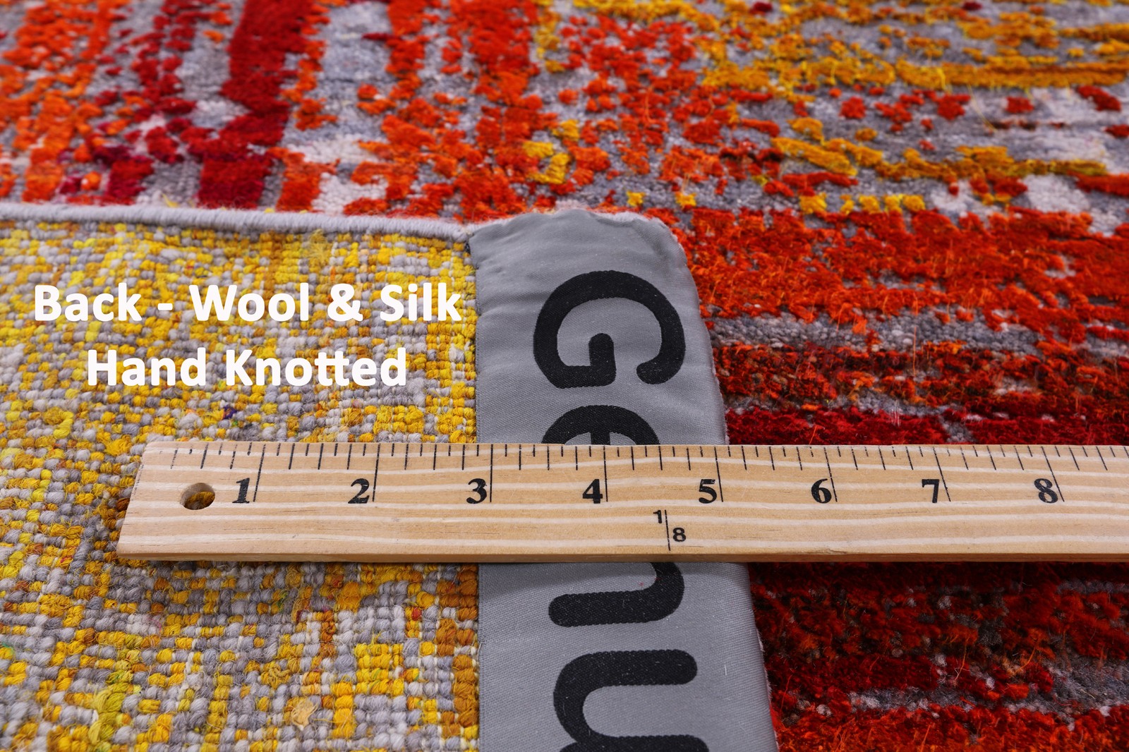 8′ 1″ X 10′ 0″ Contemporary Hand Knotted Wool & Silk Rug – Q13083