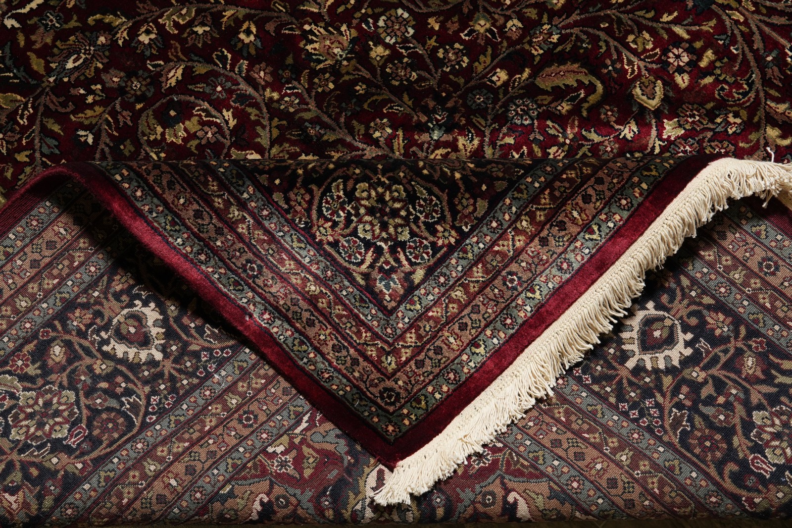 9 x 12 Hand-Knotted Rug Burgundy Lustrous Dense Wool #PIX-10128