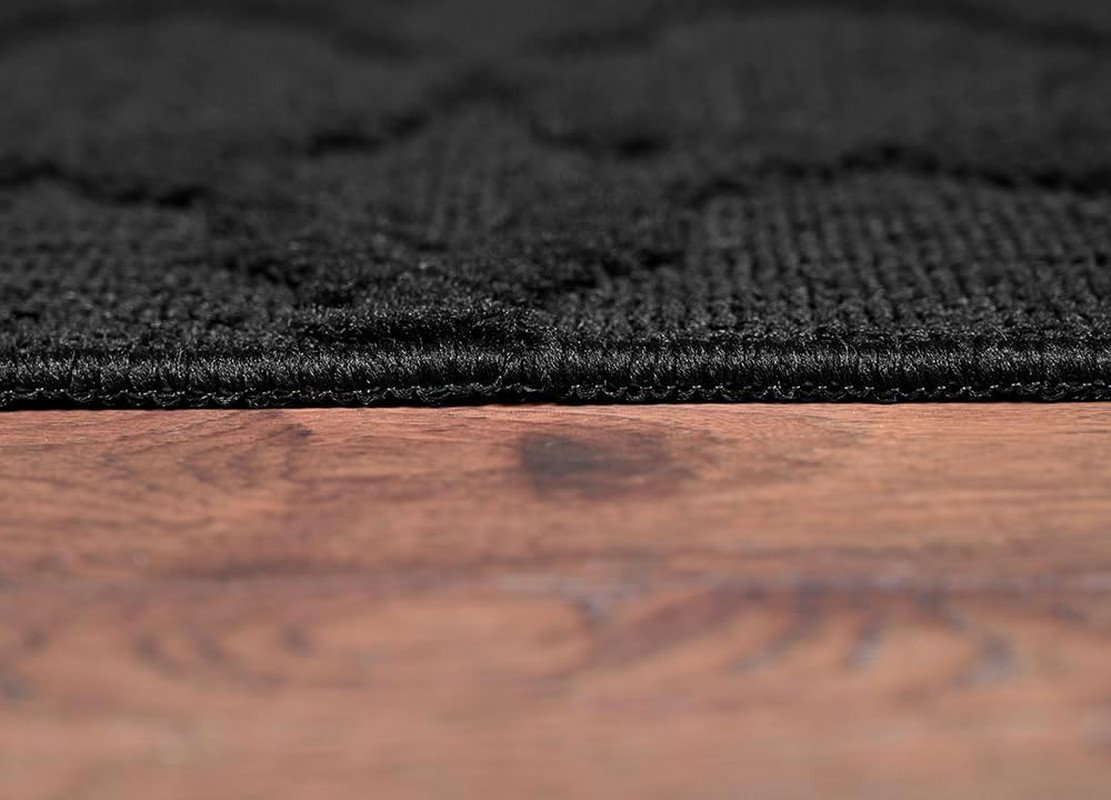 Sparta 9×12 Non-Slip Black Area Rug – Stylish & Durable for High-Traffic Areas