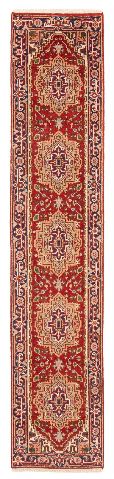 Vintage Hand-knotted Runner Rug 2’5″ x 11’7″ Traditional Oriental Wool Carpet