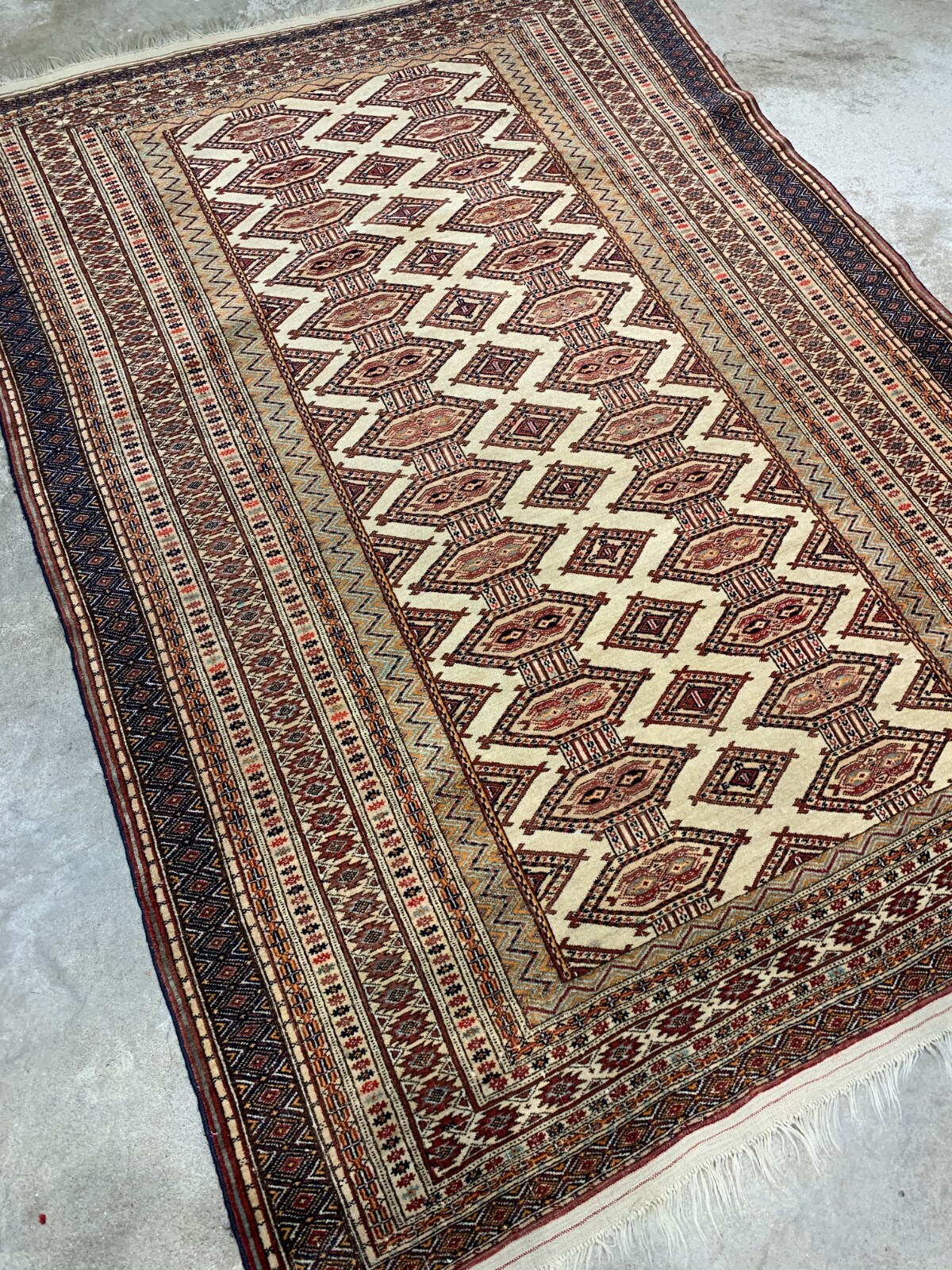 4’4″ x 5’9″ Hand-Knotted 100% Wool Pile Turkomane Area Rug – Handmade Carpet