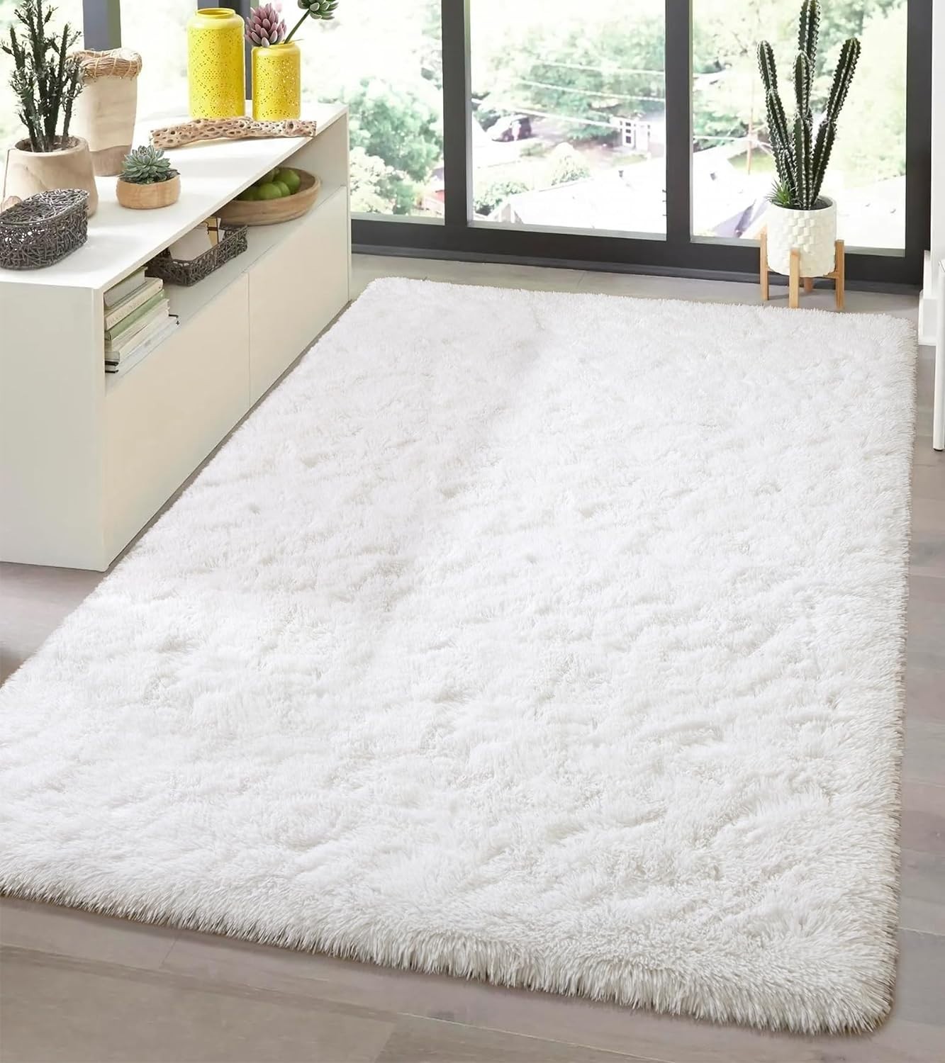 Large Shaggy Area Rug Anti Slip Floor Mat Fluffy Carpets for Bedroom Living Room