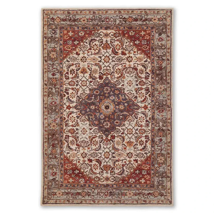 New Luxury Handmade Carpet RugColor BeigeBlue/ Hand Tufted Woollen Livi ng Room