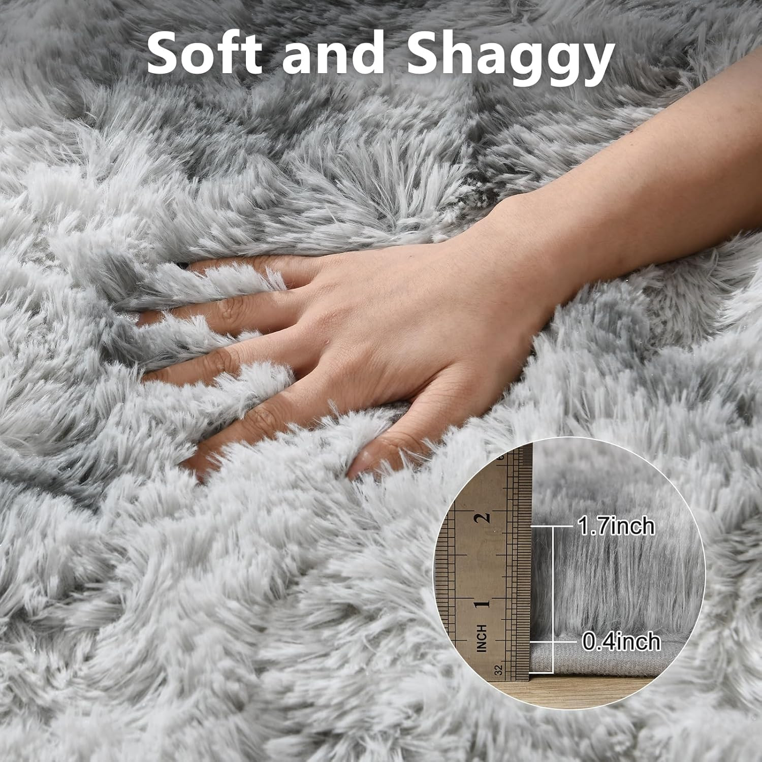 9X12 Extra Large Area Rugs for Living Room, Shaggy Non-Slip Tie-Dyed Rugs for Be
