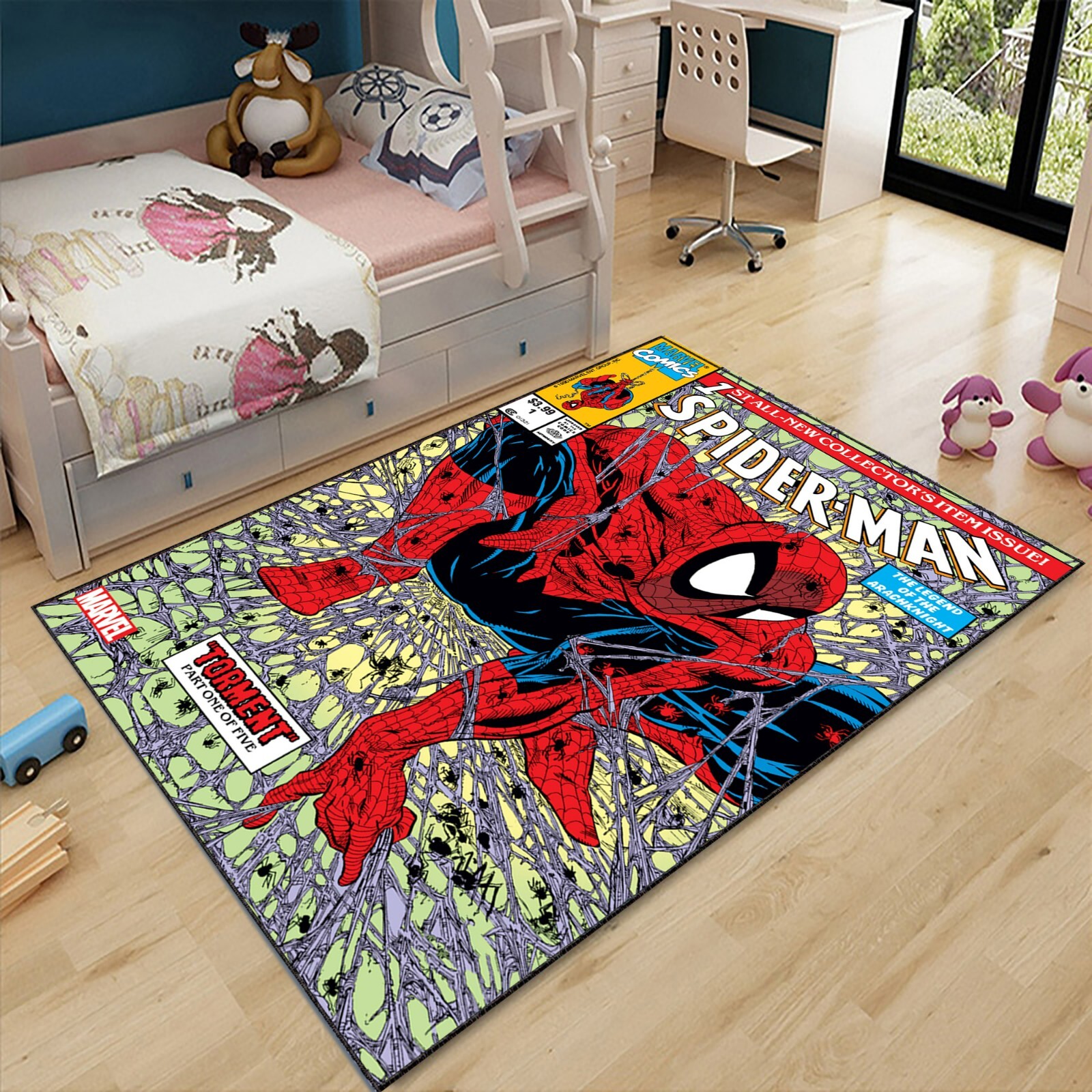 Comics Cartoon Cover Rug, Legend Cartoon Rug, Spiderman Rug, Comic Book No 1,
