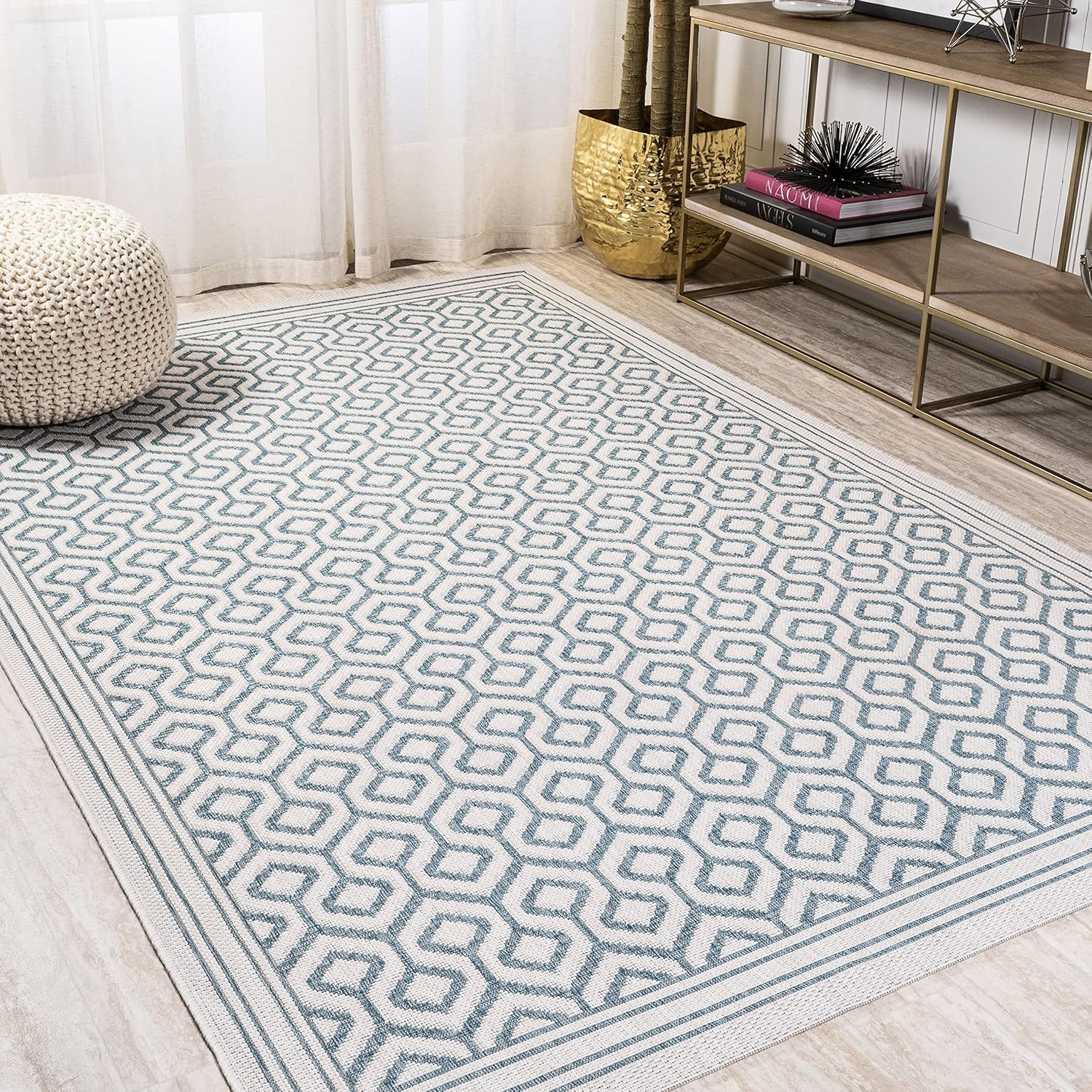 SMB111A-3 Marvao Diamond Trellis Indoor Outdoor Area-Rug Bohemian Coastal Easy-C