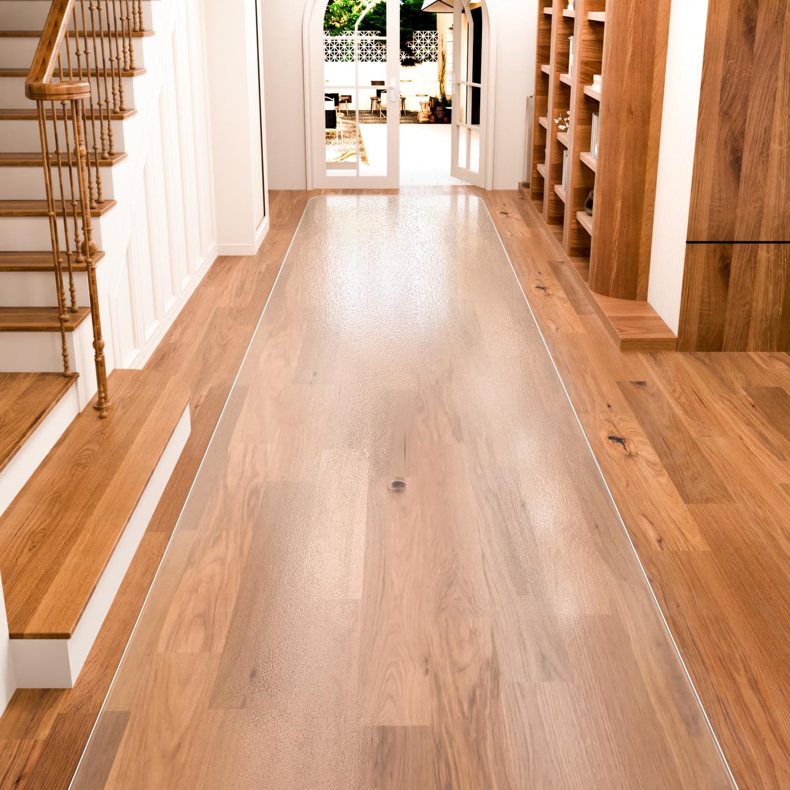 Kioore Clear Runner Rug 3X10 For Hallway Non Slip Waterproof Vinyl Carpet
