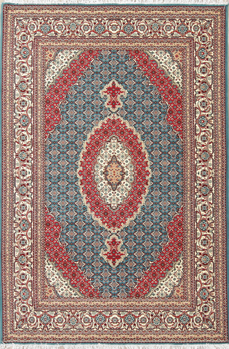 Teal Blue Geometric Oriental Medallion Bidjar Area Rug Turkish New Carpet 7×10